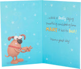 Funny birthday greeting card featuring a humorous message for grandad, with colorful design and cheerful birthday wishes.