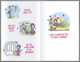 Funny UK Greetings anniversary greeting card with humorous message and colorful design, ideal for celebrating special occasions.