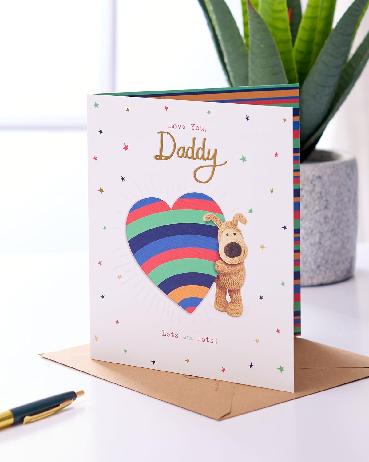 UK Greetings Integrated-Bday Daddy 55 birthday greeting card with festive design and heartfelt message.