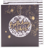 Elegant glitter and gold birthday card by UK Greetings featuring sparkling design and versatile message for all ages.