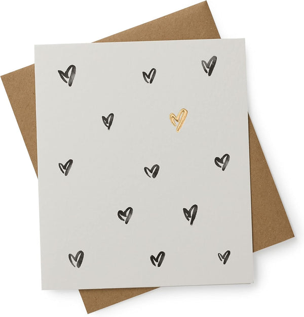 Kindred Love Hearts greetings card featuring colorful heart illustrations, perfect for sending heartfelt messages.