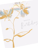 Luxury foil flower Camden greeting card by UK Greetings featuring vibrant floral design and elegant foil accents.