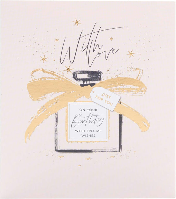 Elegant Parisian Luxe birthday card by UK Greetings featuring sophisticated design for special celebrations.