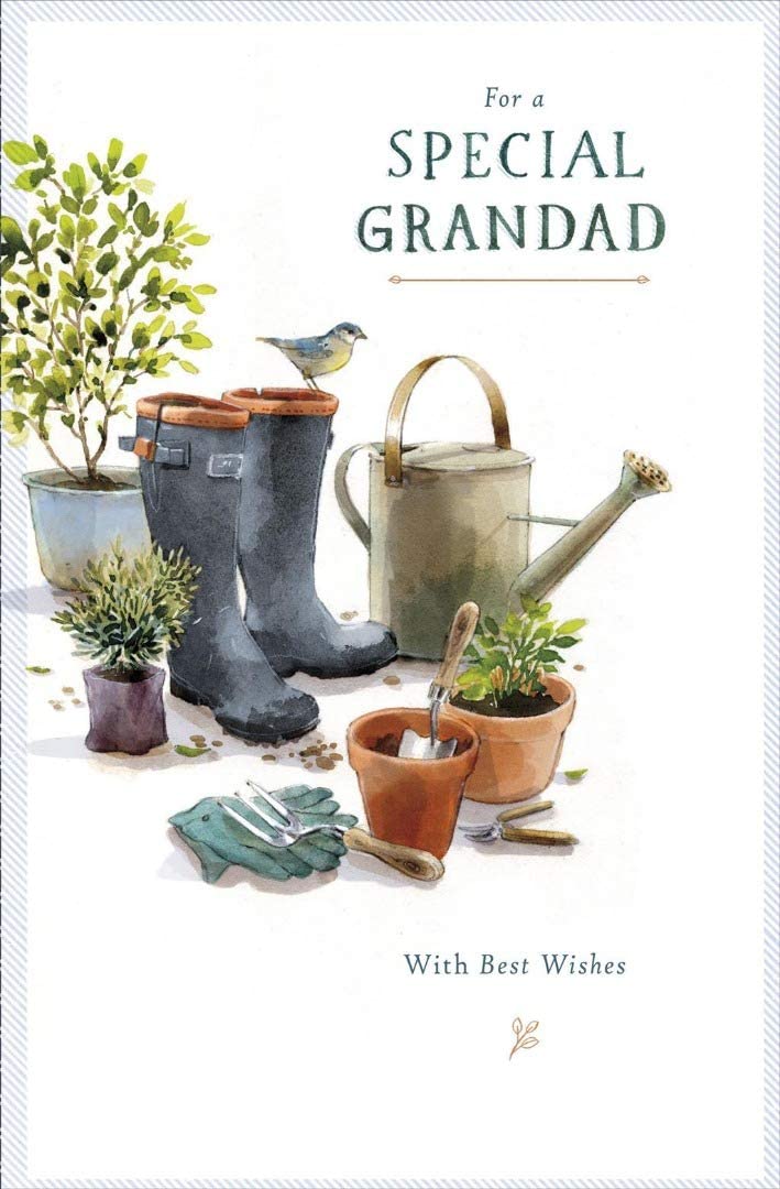 UK Greetings special Grandad birthday card featuring cheerful design and best wishes, perfect for celebrating grandfathers.
