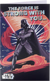 Star Wars Darth Vader birthday card for him or boy, featuring Darth Vader's helmet and space-themed design from UK Greetings.