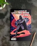 Star Wars Darth Vader birthday card for him or boy featuring Darth Vader illustration on a festive background