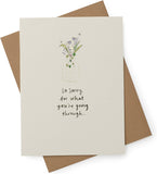 Elegant sympathy card by UK Greetings with comforting words and a delicate floral design for expressing condolences.