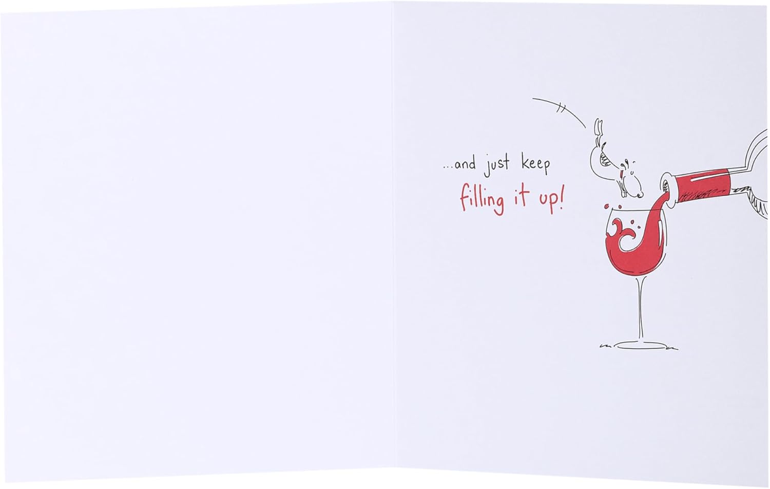 UK Greetings funny wine birthday card for her or friend featuring humorous design and vibrant colors in a cheerful greeting card image.