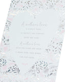 UK Greetings birthday card for mum featuring a Mother's Love design with floral and heartfelt message on the front.