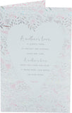 UK Greetings Mother's Love birthday card for Mum featuring colorful floral and heartfelt message design.