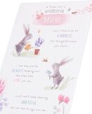 UK Greetings birthday card for mum featuring a wonderful poem design with colorful floral accents and heartfelt message.