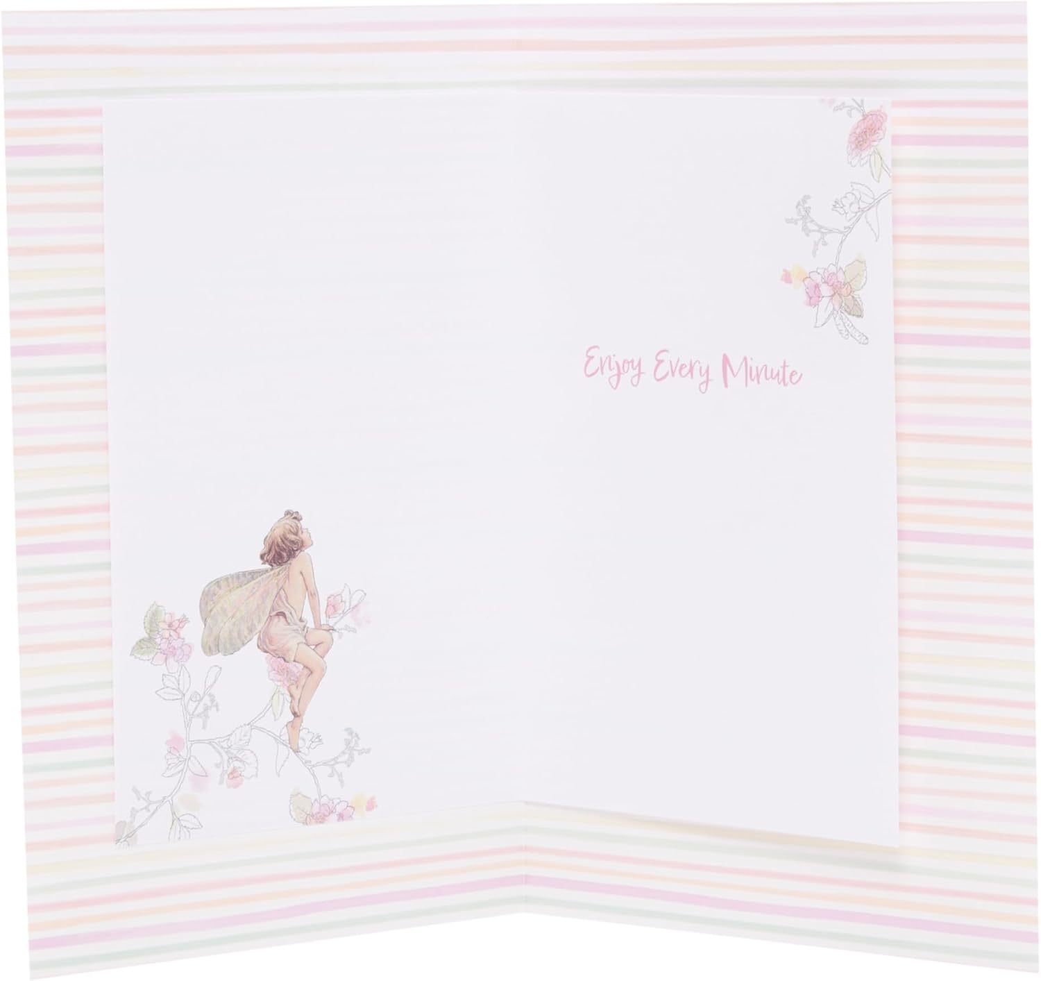 UK Greetings birthday card for niece featuring whimsical fairy design with colorful illustrations and festive details.