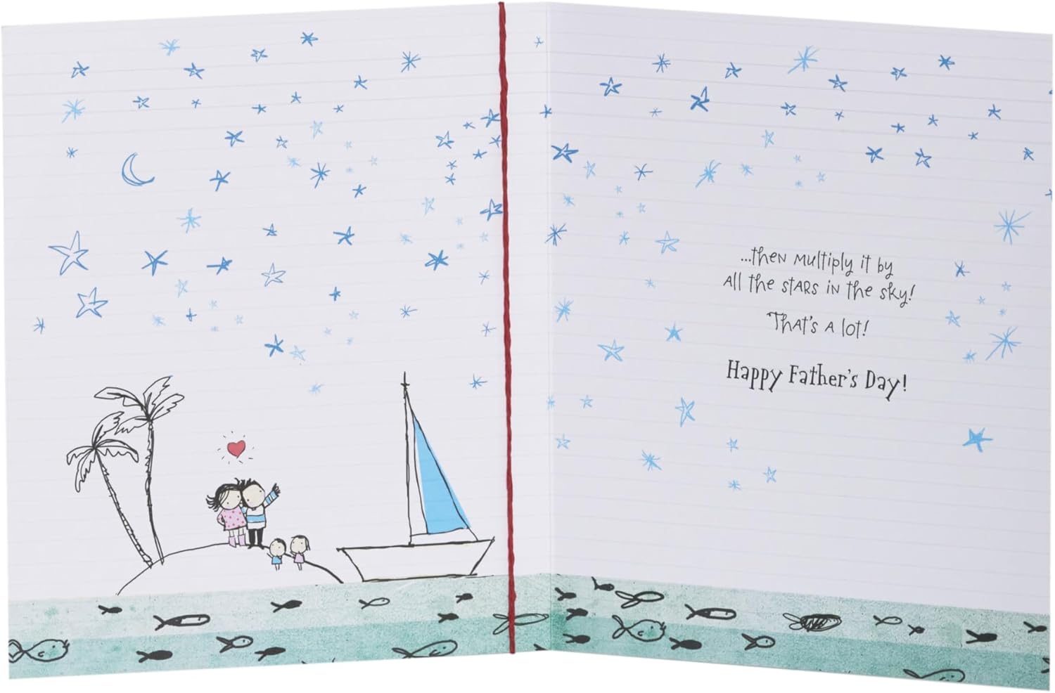 UK Greetings Father's Day card for husband featuring a sweet, heartfelt design with colorful illustrations and loving message.