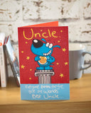UK Greetings Father's Day card for husband with a sweet, heartfelt design featuring colorful illustrations and loving message.