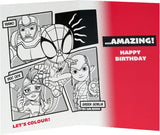 Marvel Spider-Man birthday card for son by UK Greetings featuring a cool superhero design and vibrant Spider-Man illustration.