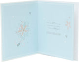 Silver anniversary greeting card with sparkling gems and sequins from UK Greetings, featuring a festive and elegant design.