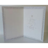 Silver wedding anniversary greeting card from UK Greetings featuring elegant design for 25th celebration.