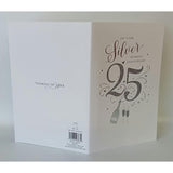 Silver wedding anniversary greeting card by UK Greetings with elegant design and heartfelt message for 25th celebration