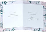 Beautiful floral design 30th wedding anniversary greeting card for him, her, or friends by UK Greetings.