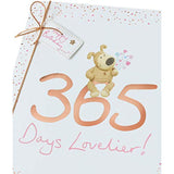 Cute Boofle birthday greeting card from UK Greetings featuring colorful illustrations and cheerful design.