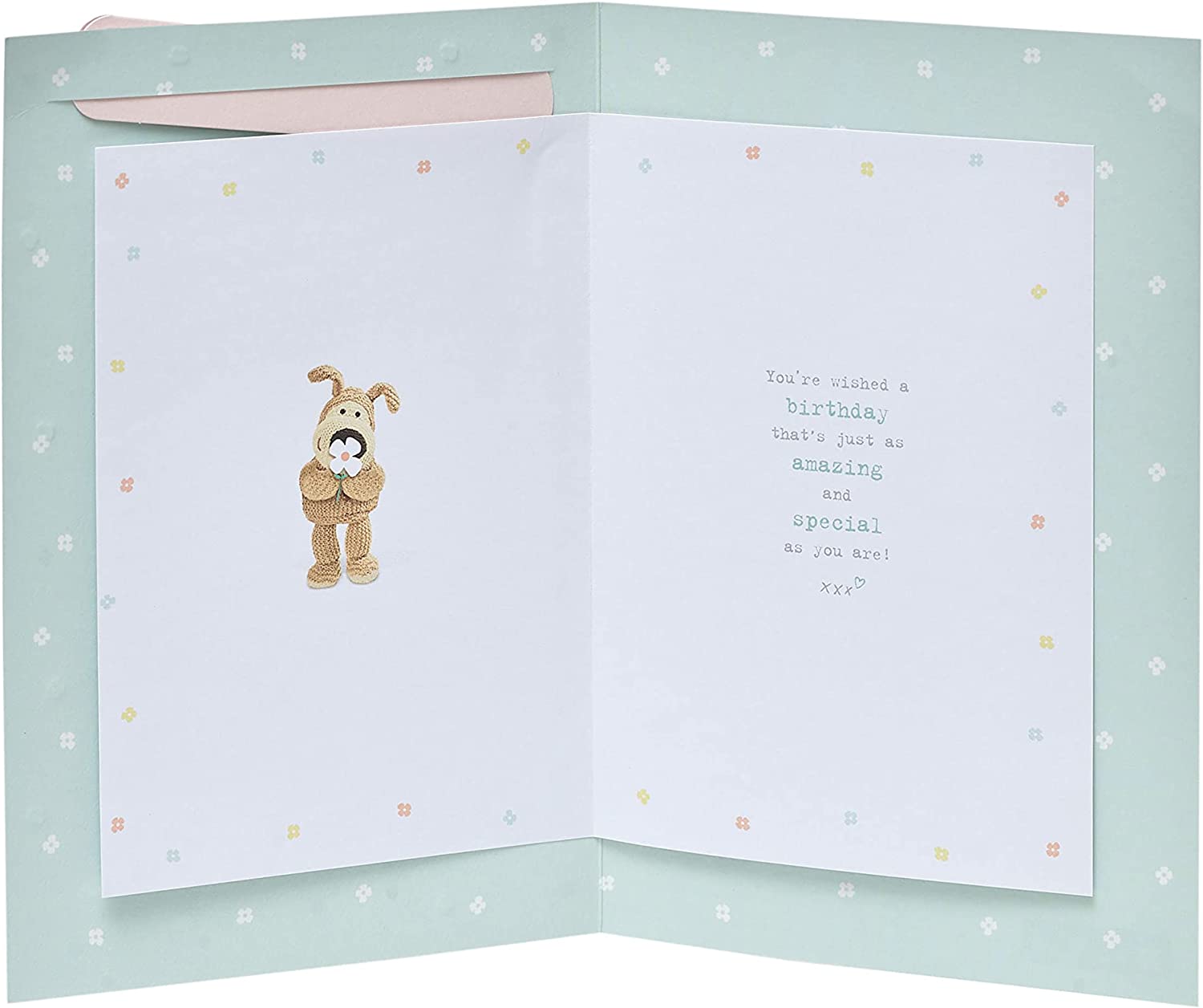 3D Boofle Best Friend birthday greeting card by UK Greetings with colorful cartoon design and festive illustration.
