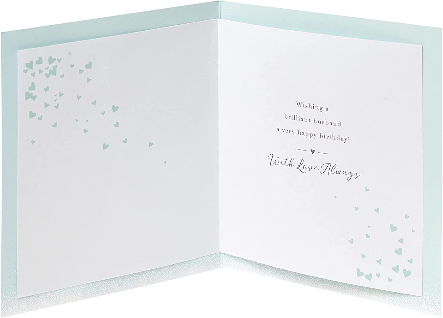 3D effect husband birthday greeting card from UK Greetings with vibrant design and heartfelt message for special occasions.