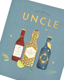 3D gold beer Uncle birthday greeting card with festive design, ideal for celebrating special occasions with humor and style.