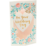 3D pop-up floral wedding heart greeting card with intricate floral design, perfect for celebrating love and special occasions.