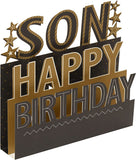 3D pop-up Son birthday greeting card by UK Greetings featuring vibrant, detailed 3D design and festive birthday imagery.