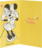 Pink Minnie Mouse birthday greeting card for girls, featuring playful Disney character and cheerful design, from UK Greetings.