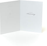 Emerald anniversary greeting card featuring a heart-shaped gem design from UK Greetings, with elegant decorative elements.