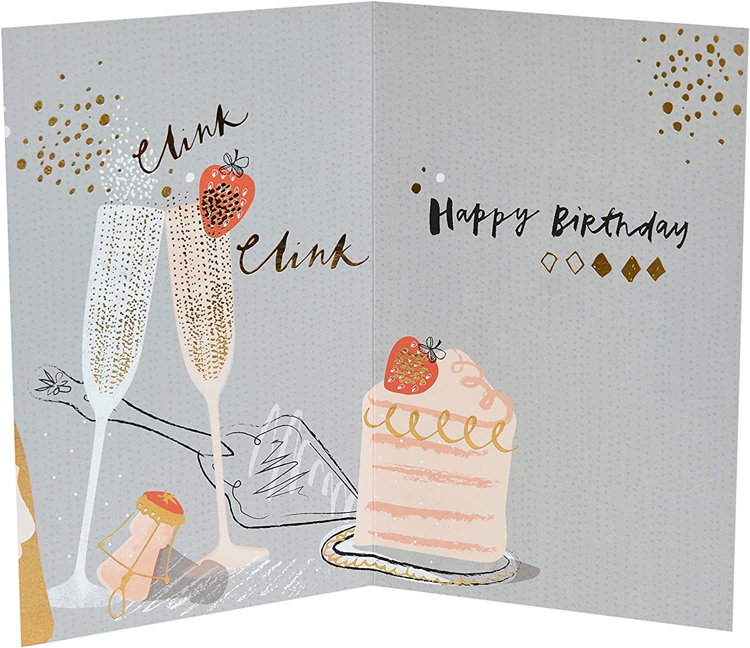 Gold foil birthday greeting card with "70" design from UK Greetings, featuring shiny gold accents and celebratory lettering.