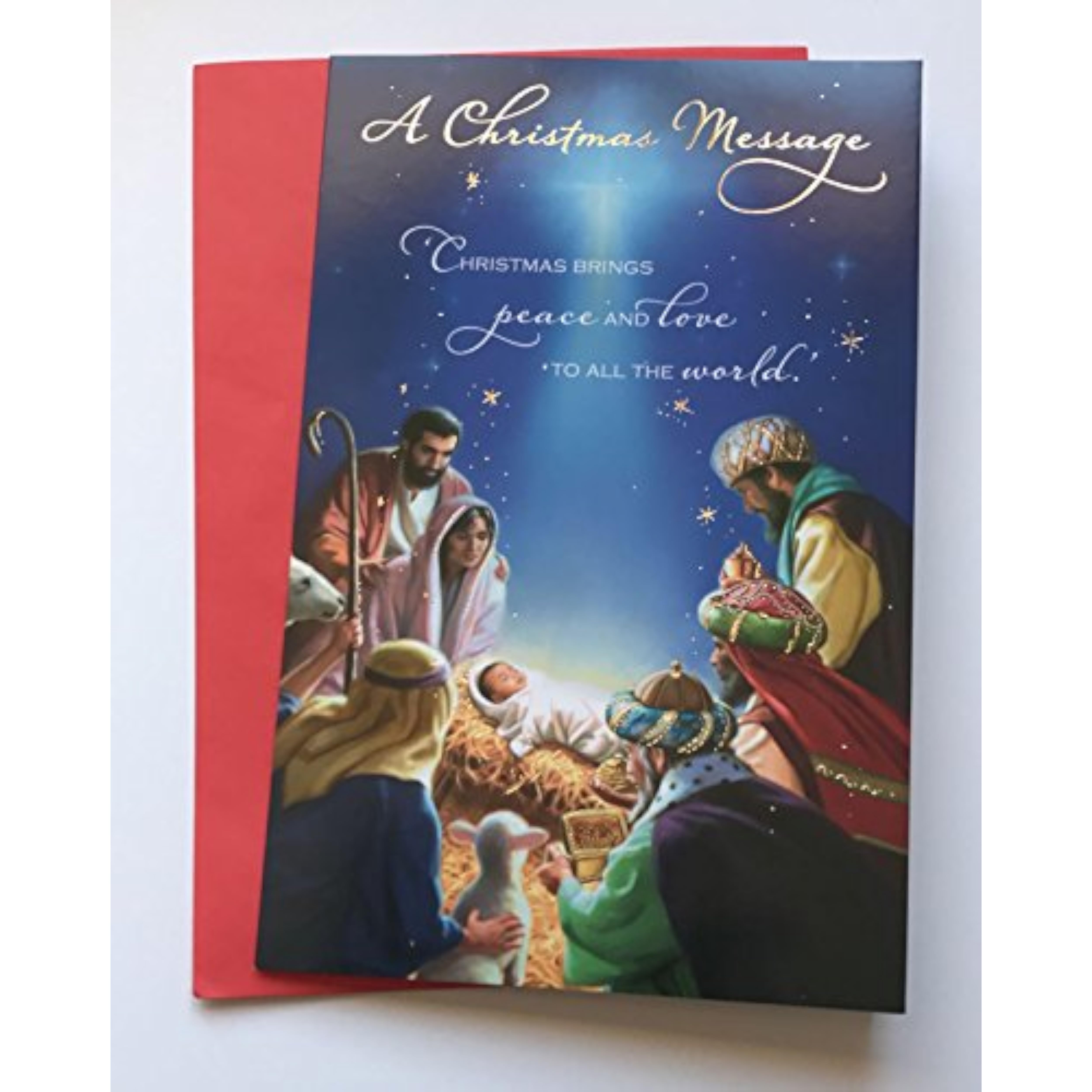 Festive Christmas greeting card with holiday message and colorful design, by UK Greetings.