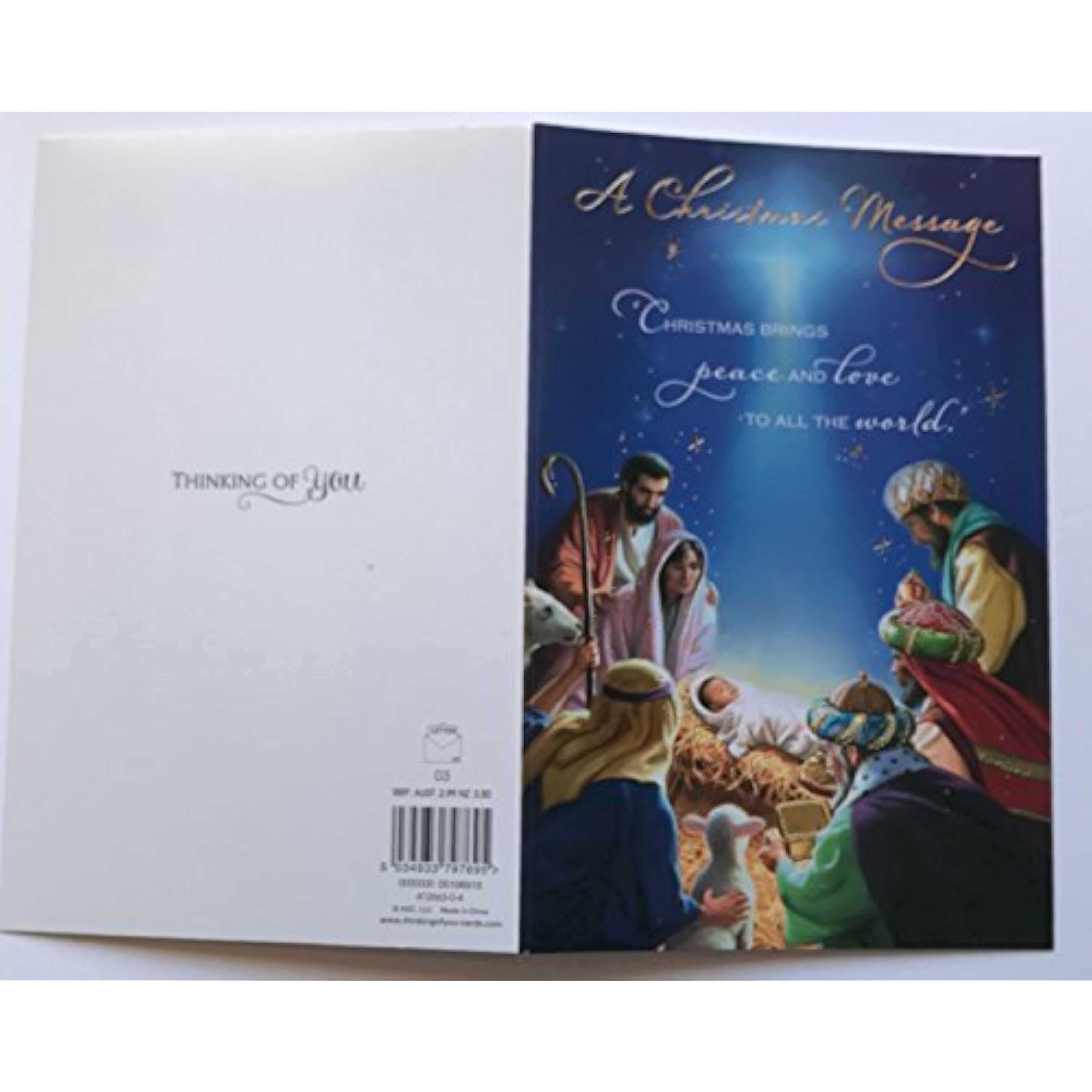 Festive Christmas greeting card with holiday message from UK Greetings, featuring colorful seasonal design and cheerful artwork.