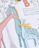 Cute giraffe greeting card for new baby boy by UK Greetings, featuring adorable animal illustration and cheerful design.