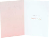 Cute teddy bear birthday greeting card for niece with pink foil accents, from UK Greetings.