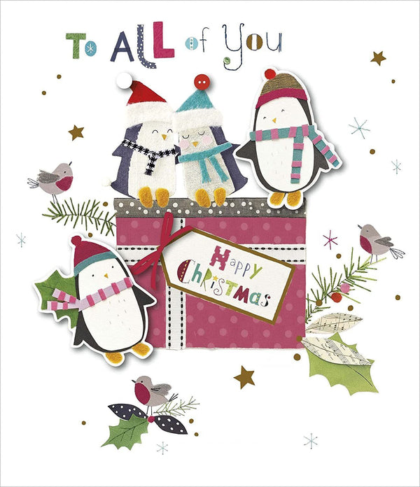 All of You Button Box Christmas greeting card by UK Greetings featuring festive design and holiday message.