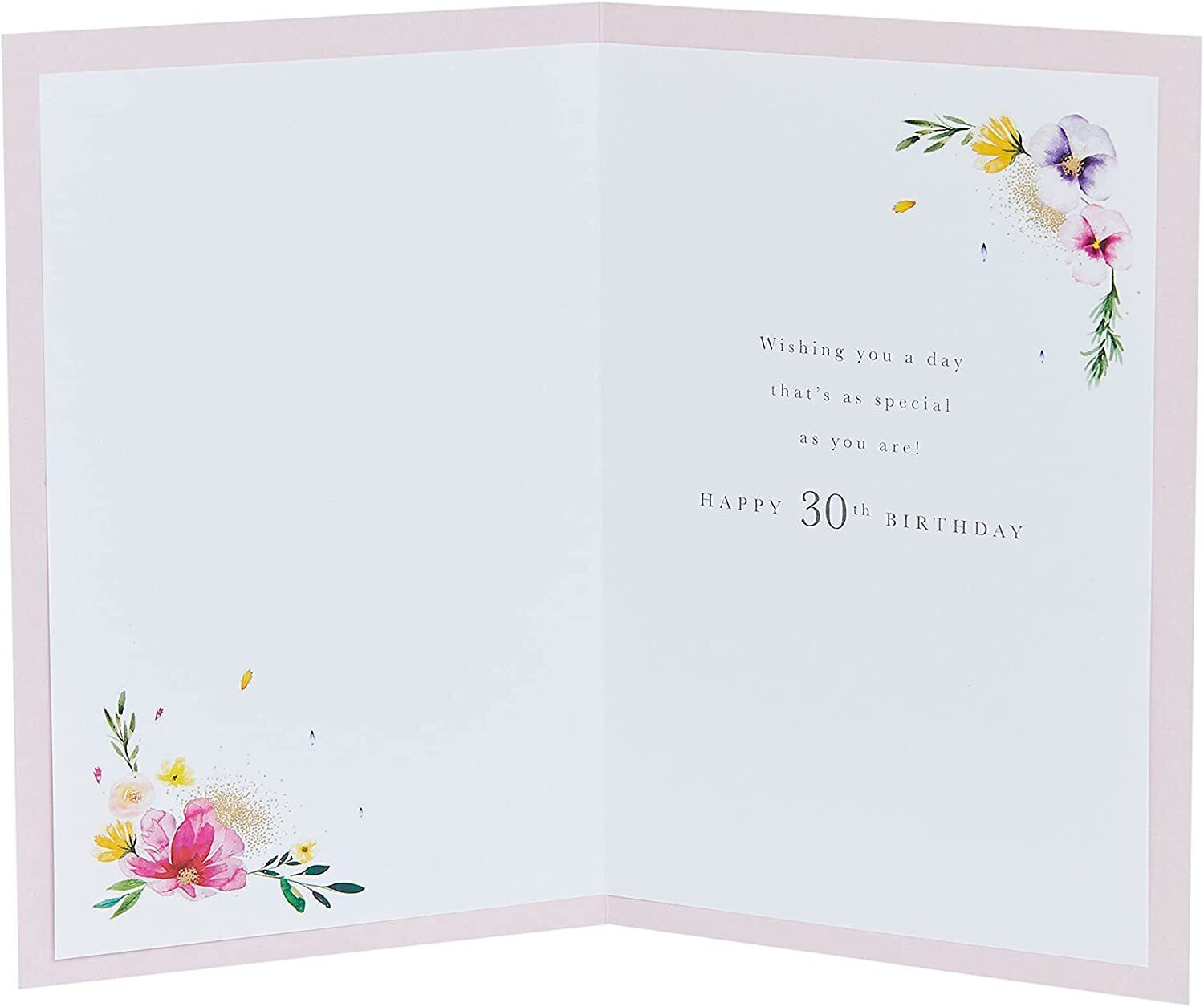 Colorful 30th birthday greeting card from UK Greetings featuring cheerful design and joyful message for celebrating a milestone.