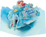 Ariel Little Mermaid holographic birthday greeting card with ocean-themed designs, from UK Greetings.