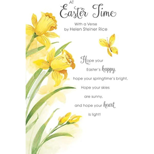Beautiful Verse Flower Easter greeting card with colorful floral design by UK Greetings, suitable for celebrating Easter.