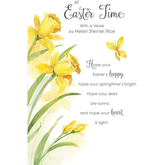Beautiful Verse Flower Easter greeting card with colorful floral design by UK Greetings, suitable for celebrating Easter.
