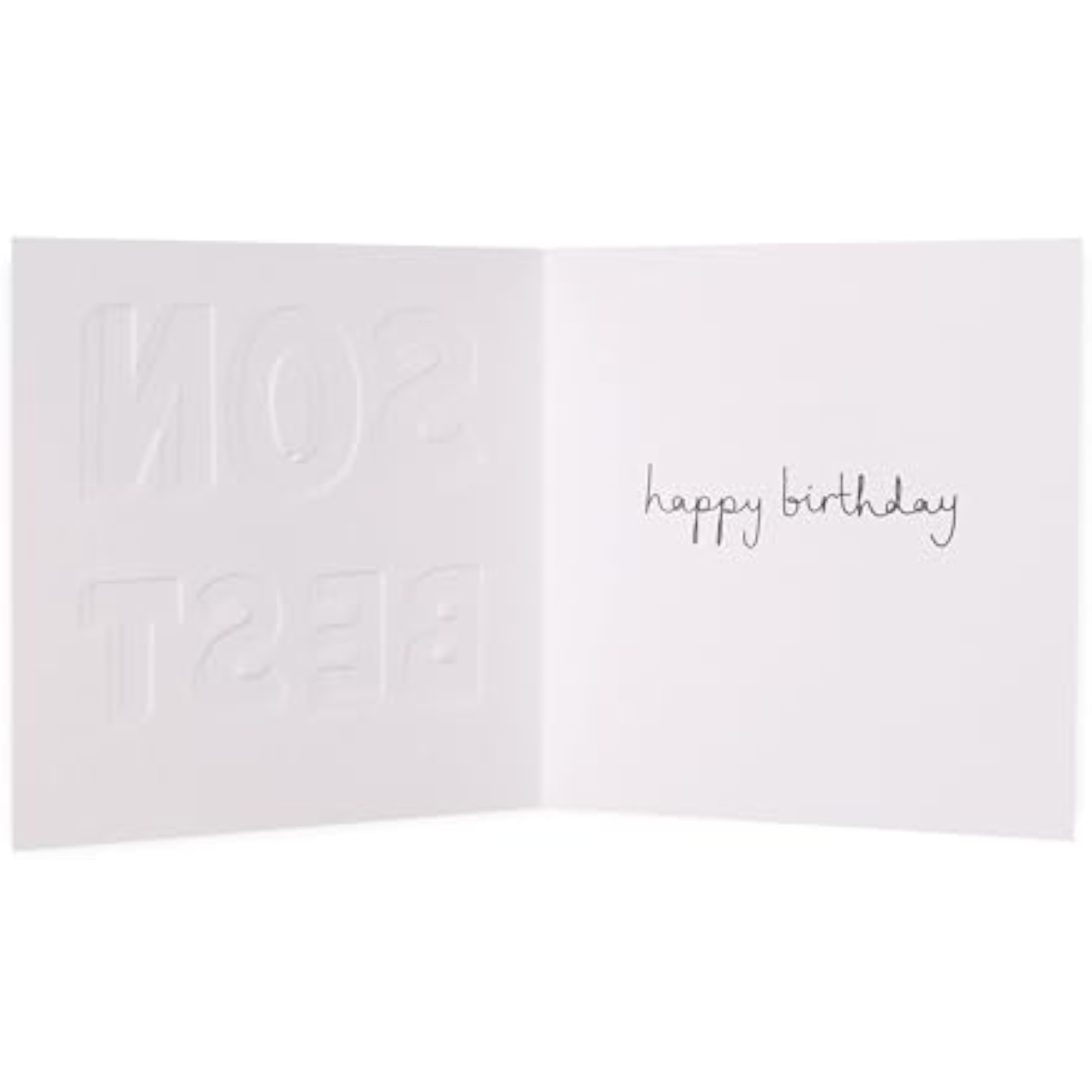 Stylish Best Son birthday greeting card from UK Greetings featuring celebratory design and heartfelt message.