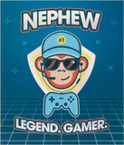 Greeting card featuring a playful monkey gamer design, perfect for a nephew's birthday from UK Greetings.