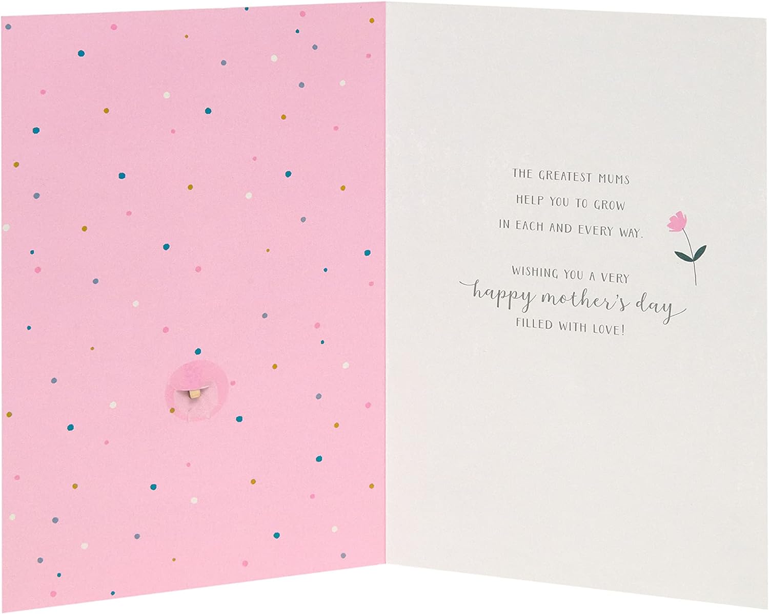 Blooming Love Mother's Day greeting card with floral design and envelope by UK Greetings.