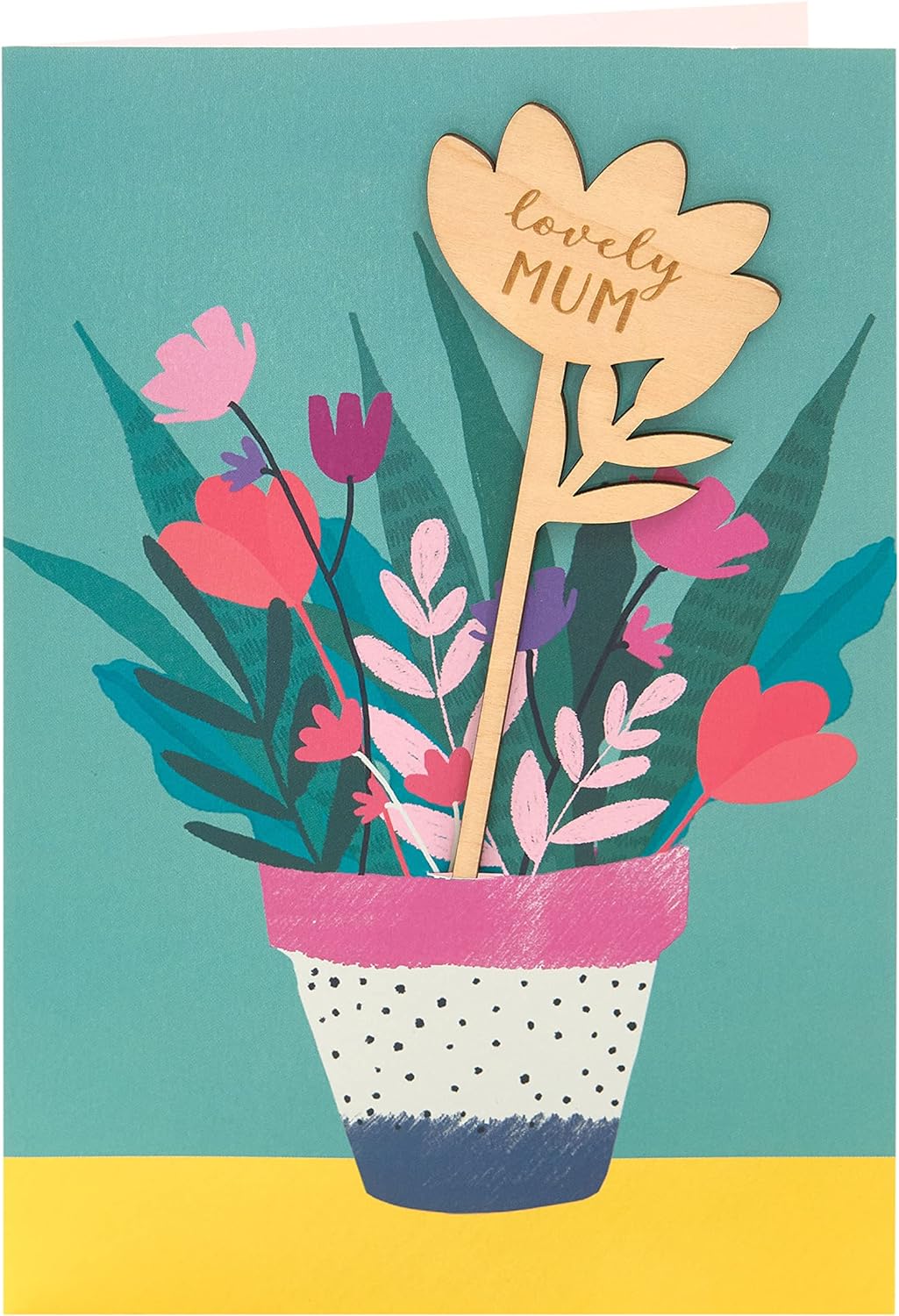 Blooming Love Mother's Day greeting card with envelope, featuring floral design and heartfelt message from UK Greetings.