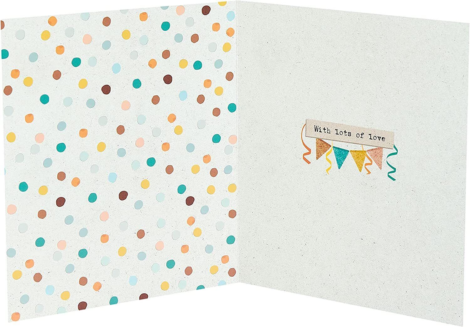 Boofle 90th birthday greeting card by UK Greetings featuring colorful cartoon character and festive design on a cheerful card.