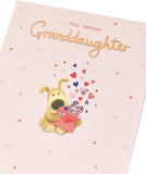 UK Greetings Boofle birthday greeting card for granddaughter featuring colorful, cheerful illustrations on the front.
