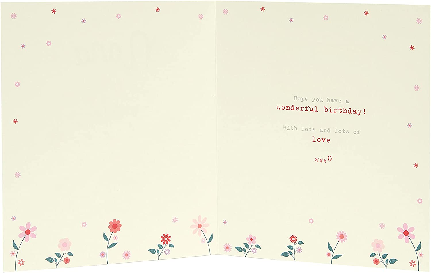 Boofle bouquet of flowers Nana birthday greeting card from UK Greetings with colorful floral design and cute character illustration.