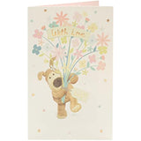 Colorful Boofle Flowers birthday greeting card featuring floral illustrations and cheerful design by UK Greetings.