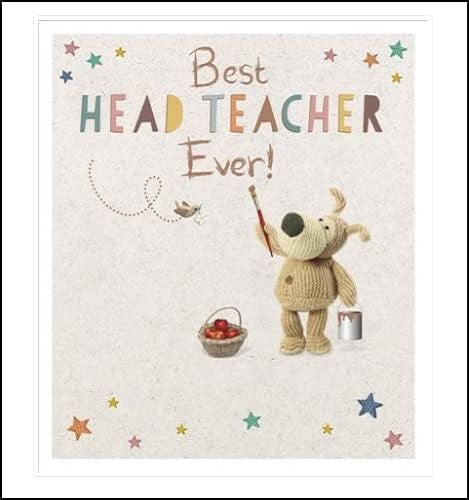 Boofle Head Teacher Thank You Card by UK Greetings, featuring a cute cartoon bird design on a greeting card for teachers.